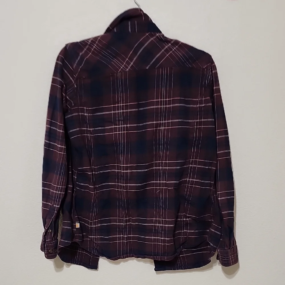 Carhartt Red and Blue Flannel Button Down Shirt - Picture 4 of 6